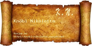 Knöbl Nikoletta névjegykártya